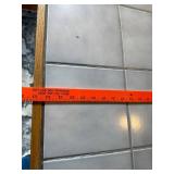 Tile Top Wooden Desk with Integrated Drawers and Shelving