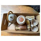 Handmade Studio Pottery Tea Set and Mugs Collection Signed