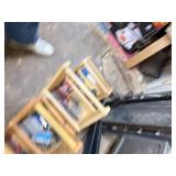 Set of 7 Wooden Tool Caddies with Assorted Hand Tools and Hardware