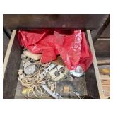 Assorted Drill Bits, Hole Saws, Sanding Belts, and Hardware Drawer Lot