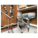 Collection of Hand Tools and Hitachi Coil Nailer