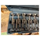 Forstner Drill Bit Set with Blue Storage Case