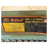 Buffalo 25 Piece 1/2 Inch Drive Socket Wrench Set with Case