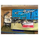 Assorted Tap and Die Set with Multiple Pieces in Metal Storage Boxes
