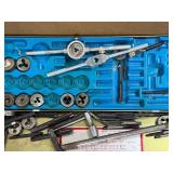 Assorted Tap and Die Set with Multiple Pieces in Metal Storage Boxes
