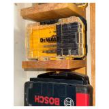 Collection of DeWalt and Bosch Drill Bit Sets with Storage Cases