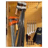 Comprehensive Hand Tool Collection with Clamps, Pliers, Hammers, and More