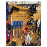Comprehensive Hand Tool Collection with Clamps, Pliers, Hammers, and More