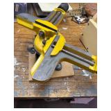 Adjustable Dual-Angle Bench Vise Clamp on Wood Base