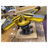 Adjustable Dual-Angle Bench Vise Clamp on Wood Base