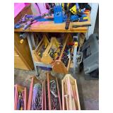 Large Hand Tool and Hardware Collection with Wooden Totes