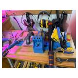 Large Hand Tool and Hardware Collection with Wooden Totes