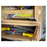 Large Hand Tool and Hardware Collection with Wooden Totes