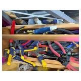 Large Hand Tool and Hardware Collection with Wooden Totes