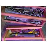 Large Hand Tool and Hardware Collection with Wooden Totes