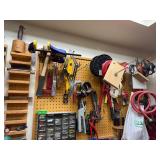 Workshop Hand Tools and Hardware Lot with Organizers and Accessories
