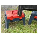 Set of 3 Heavy-Duty Plastic Step Stools with Handles