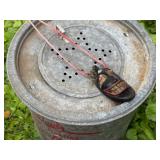 Frabill Minnow Bucket and Plano Tackle Box with Lure