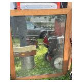 Rectangular Wood-Framed Wall Mirror