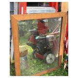 Rectangular Wood-Framed Wall Mirror