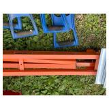PortaMate Folding Saw Table with 4 blue panel carriers