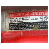 Milwaukee Heavy-Duty 7-1/4 Inch Circular Saw with Red Metal Case