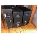 Polk Audio Center and Pair of Bookshelf Speakers