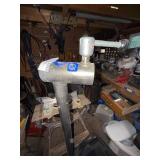 Gitzit Company Steel T-Handle Pump and Bin of Cables, Electronics, and Bose Speaker