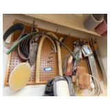 Workshop Lot: Hand Tools, Clamps, Sanding Belts, Sprayers, and Accessories