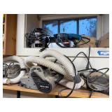 Collection of Porter-Cable and Ryobi Power Sanders with Dust Collection Hoses