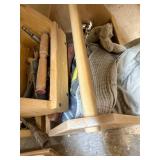 Wooden Hand Tool Caddy with Assorted Hardware and Tools