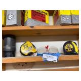 Woodworking Abrasive Discs, Tape Measures, and Shop Safety Glasses Assortment