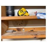 Woodworking Abrasive Discs, Tape Measures, and Shop Safety Glasses Assortment