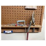 Assorted Hand Tools Set with Clamps, Wood Planes, and Accessories