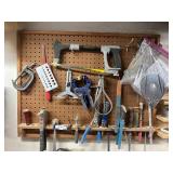 Workshop Hand Tool Collection with Clamps, Hacksaw, Files, and Pliers