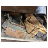 Used Leather Tool Belt and Carpenters Pouch Set