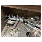 Assorted Metal Miter Saw and Router Jigs and Clamps