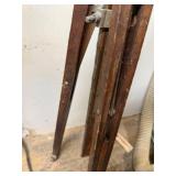 Vintage Cast Iron and Wood Adjustable Tripod Vise Stand