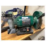 Variable Speed Bench Grinder 3/4 HP 5.0 Amp with Grinding and Wire Wheels