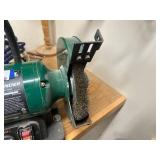 Variable Speed Bench Grinder 3/4 HP 5.0 Amp with Grinding and Wire Wheels