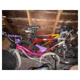 Lot of 3 Bicycles Including Gary Fisher Wahoo, Gary Fisher Hoo Koo E Koo, and Girls Roadmaster Bike
