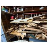 Large Lot of Assorted Wood Lumber and Trim Scraps