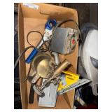 Box of Assorted Vintage Hand Tools and Measuring Devices