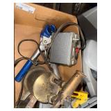 Box of Assorted Vintage Hand Tools and Measuring Devices