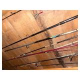 Collection of Assorted Fishing Rods with Reels