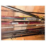 Collection of Assorted Fishing Rods with Reels