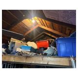 Attic Collection with Vintage Apple Mac Pro Tower, Storage Bins, and Miscellaneous Items