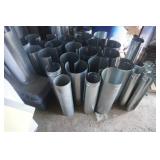 Large Lot of Galvanized Furnace Pipe In Assorted Sizes