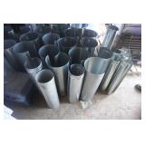 Large Lot of Galvanized Furnace Pipe In Assorted Sizes