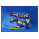 Lot of Brass Valves 1 1/4" 1/2" & 2"